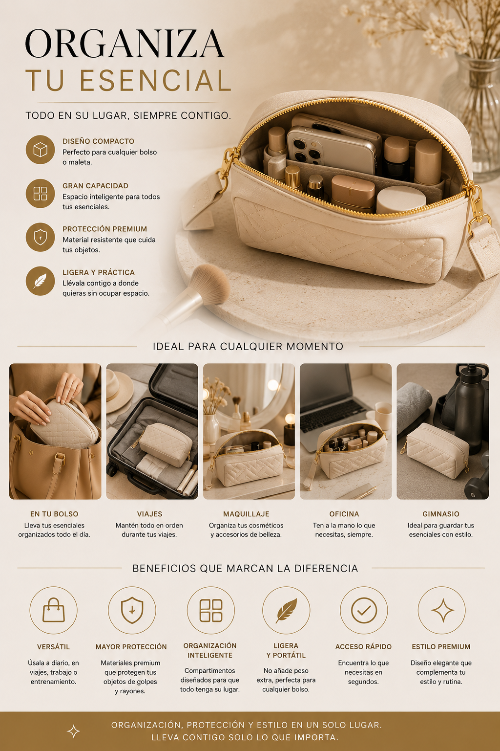 Bandolera Diamond Luxe™ Elegancia Compacta Para Tu Día