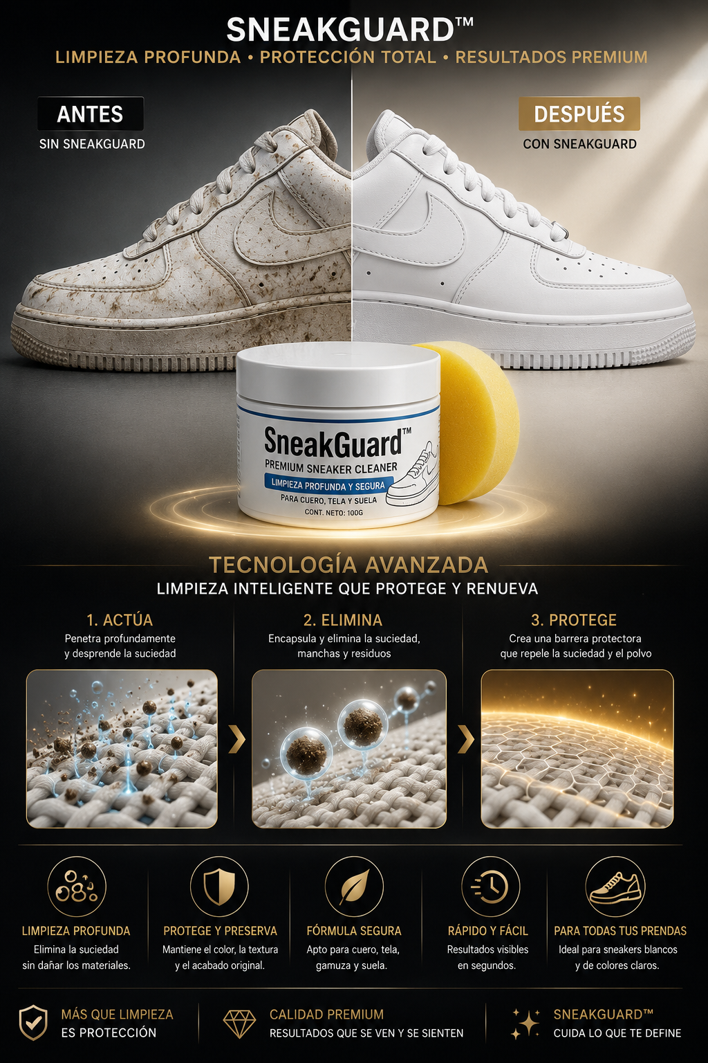 SneakGuard Limpia, Protege y Preserva Tus Tenis
